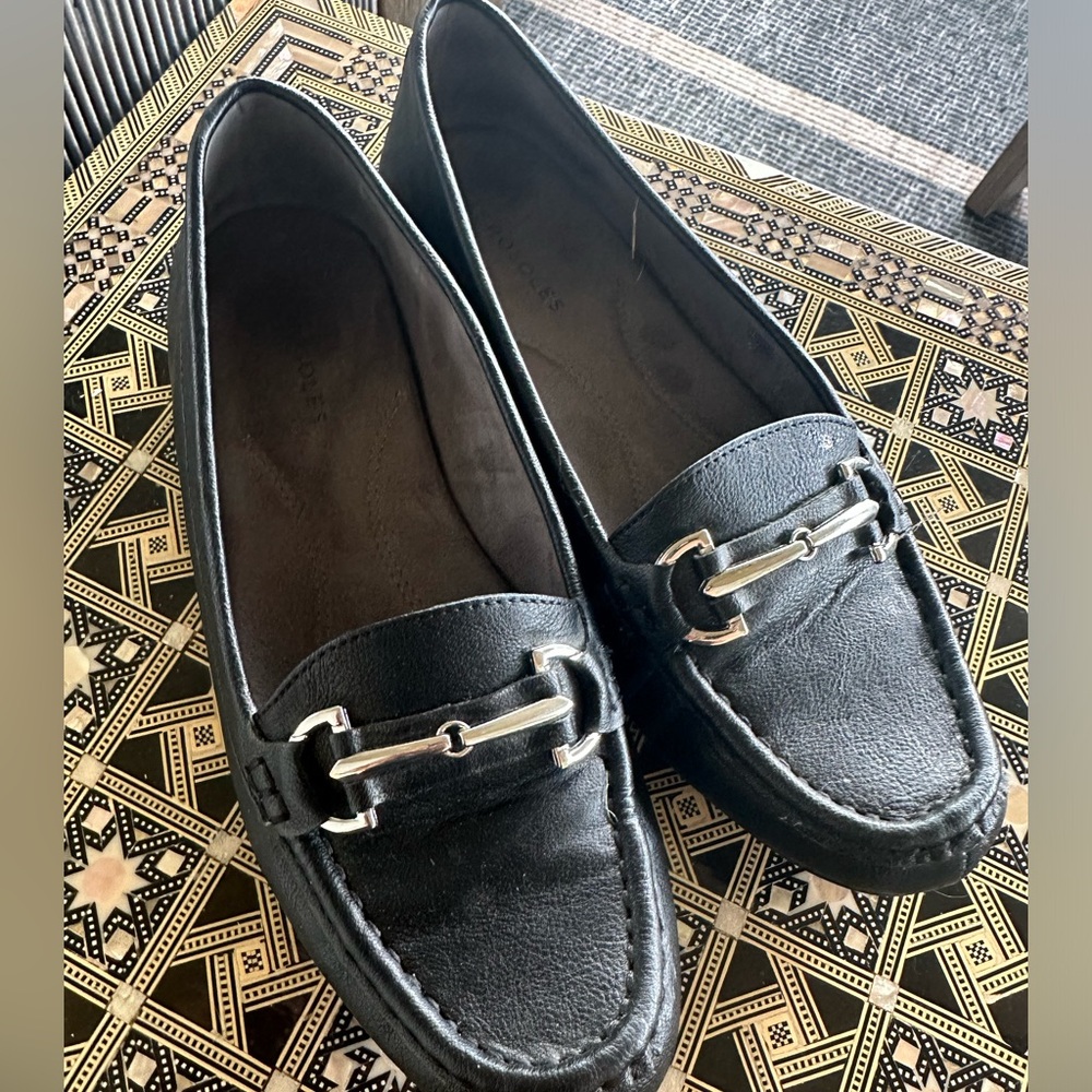 Aerosoles Day Drive Loafer,  black leather 8.5